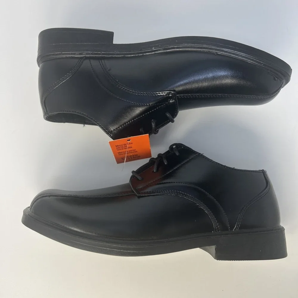 Deer Stags Gabe‎ Boys Black Lace-Up Oxford Dress Shoes Size 4M NIB
